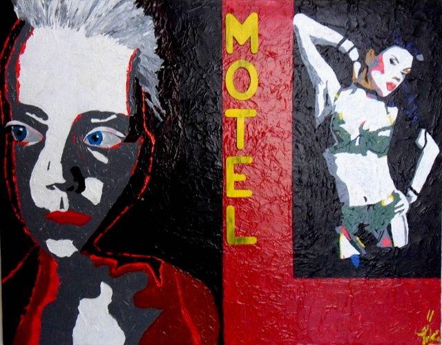 Painting titled "MOTEL" by Fabrice Daluseau, Original Artwork