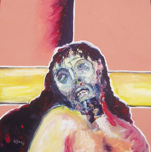 Malerei mit dem Titel "Christ gisant 3   (…" von Francis Denis, Original-Kunstwerk