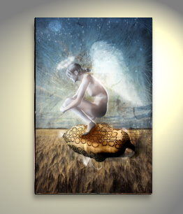 Digital Arts titled "Bleue Angel" by Fabienne Botte " Febee", Original Artwork, Digital Painting