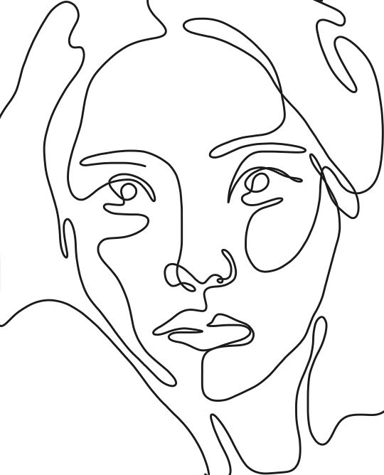 Digital Arts titled "LINE ART - WOMAN" by Feby Widyantari Kadek, Original Artwork, 2D Digital Work