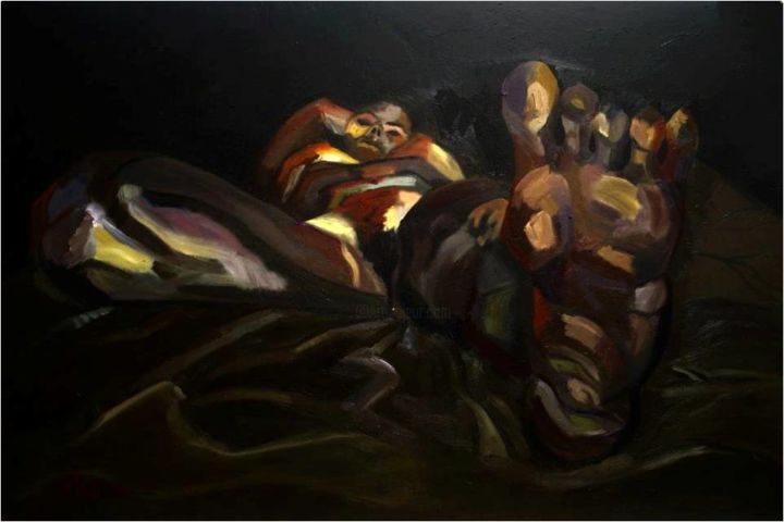 Картина под названием "Escorzo" - Federico Pedro, Подлинное произведение искусства, Другой