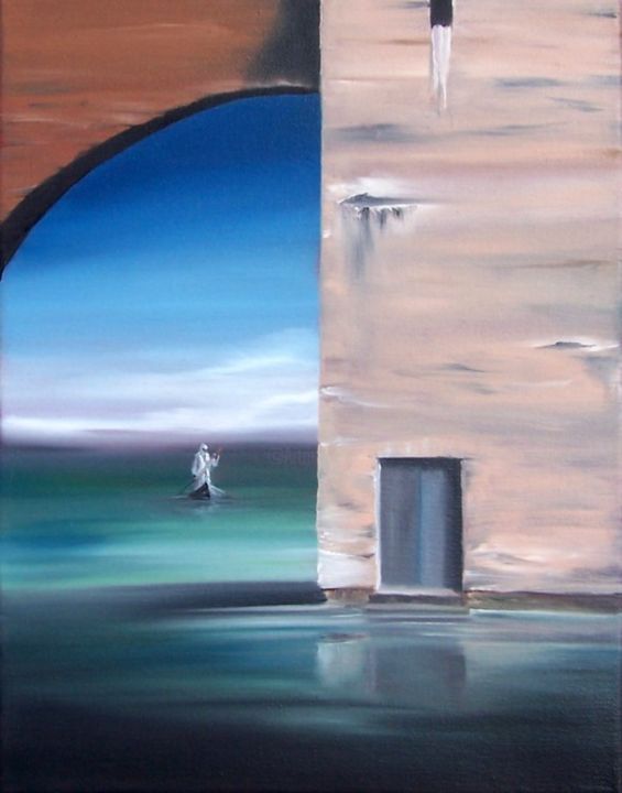 Painting titled "Solace" by Dj Fedeli, Original Artwork, Oil