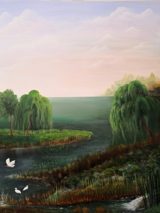 Peinture intitulée "Nature" par Feedeluz, Œuvre d'art originale, Acrylique