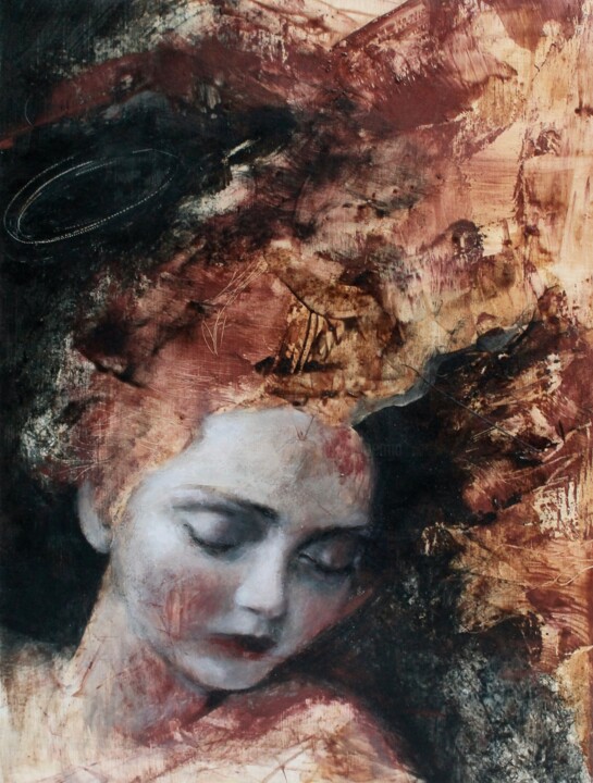 Картина под названием "The hidden mystery…" - Federica Belloli, Подлинное произведение искусства, Акрил Установлен на Деревя…