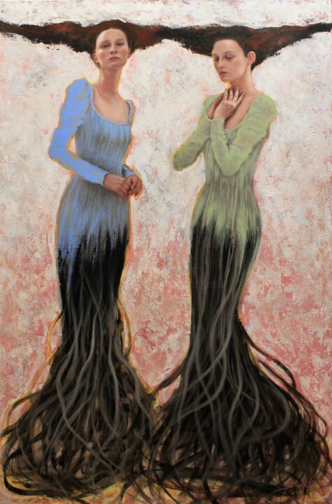 Painting titled "Mutabilia IV" by Federica Belloli, Original Artwork, Acrylic Mounted on Wood Stretcher frame