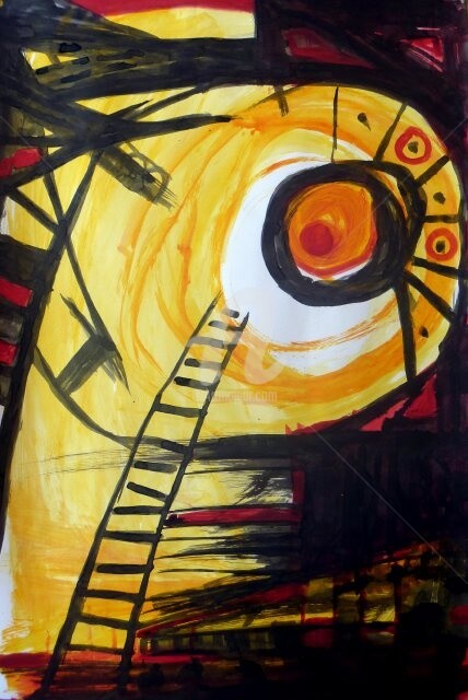 Pintura titulada "Hijos del sol" por Federico Bassi (fester), Obra de arte original, Oleo