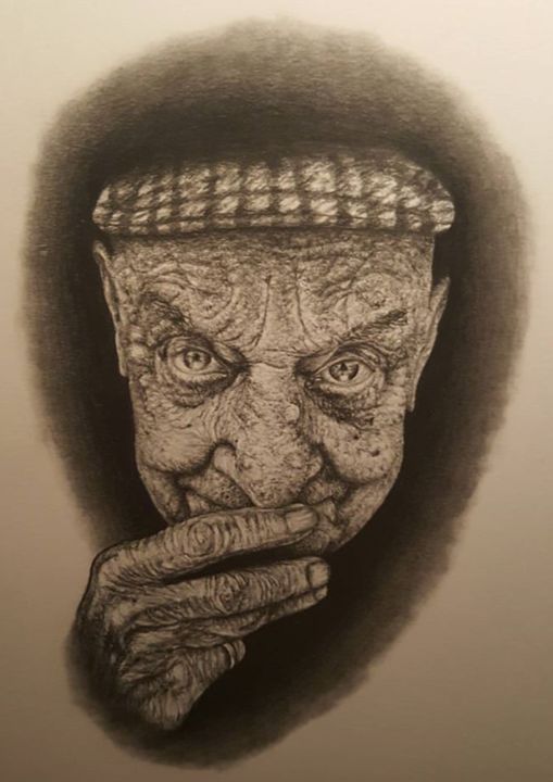 Drawing titled "Rughe" by Federico Marcello, Original Artwork, Graphite Mounted on Plexiglass