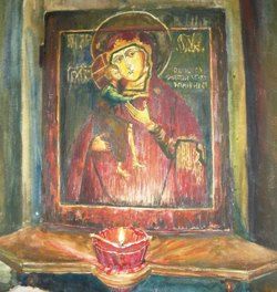 Malerei mit dem Titel "Икона" von Fedor, Original-Kunstwerk, Öl