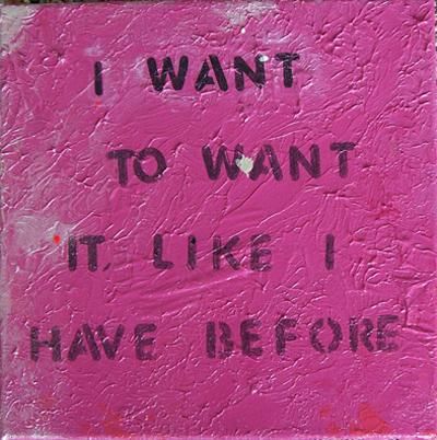 Painting titled "Want to Want it" by Apple Price, Original Artwork