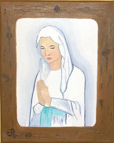 Peinture intitulée "Notre Dame de Baneux" par Feenix, Œuvre d'art originale