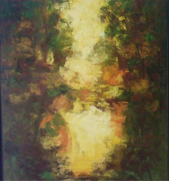 Painting titled "éveil des sens" by Fatima El Hajjaji, Original Artwork, Oil