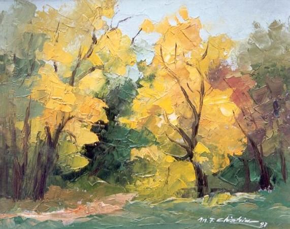 Painting titled "Beautiful fall" by Cinda Vionela, Original Art,