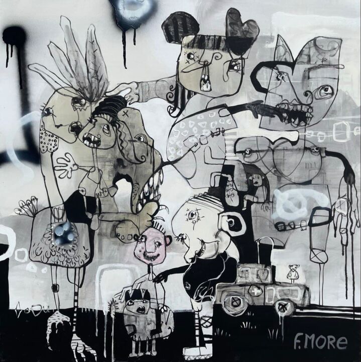 Peinture intitulée "Untitled" par Feliciana More, Œuvre d'art originale, Huile Monté sur Châssis