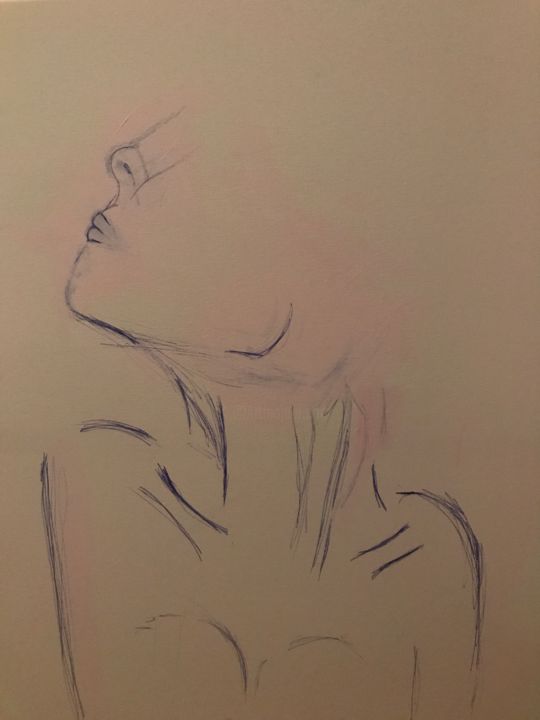 Рисунок под названием "Naked" - Felina Tikken, Подлинное произведение искусства