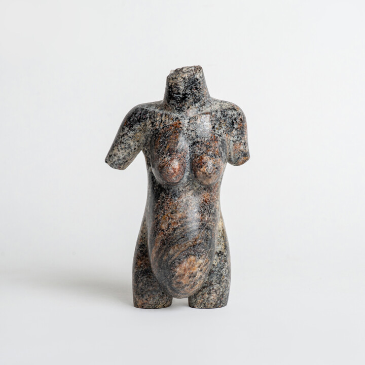 Sculpture titled "Embarazo" by Felipe Cesar D'Oliveira, Original Artwork, Stone