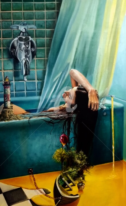 Pintura titulada "Soledad abrupta" por Philippe Toneut, Obra de arte original, Oleo Montado en Bastidor de camilla de madera