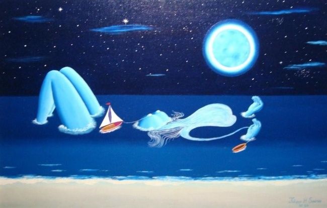 Pintura intitulada "Sonhos e Desejos" por Felippe H. Soares, Obras de arte originais