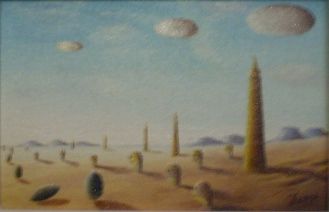 Pintura intitulada "As Torres Cerebrais" por Felippe H. Soares, Obras de arte originais