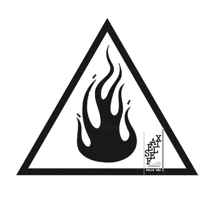 Digitale Kunst mit dem Titel ""Fire" – Artistic F…" von Felix Séa, Original-Kunstwerk