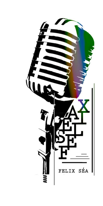 Digital Arts titled "“Retro Microphone”…" by Felix Séa, Original Artwork