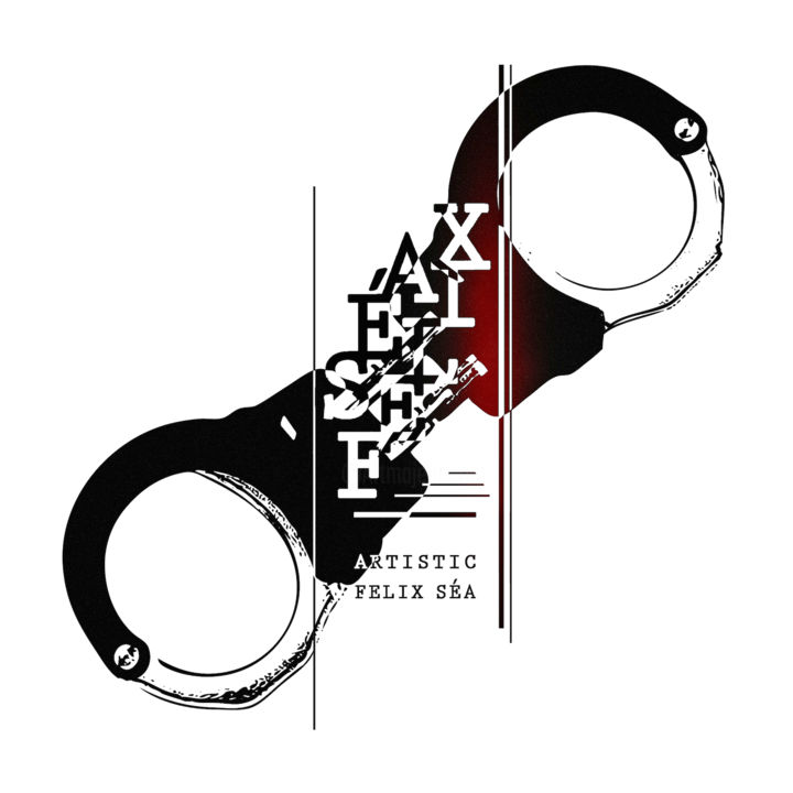 数字艺术 标题为““Handcuffs” – Artis…” 由Felix Séa, 原创艺术品