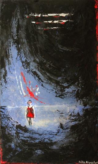 Malerei mit dem Titel "La force de la frag…" von Félix Aberasturi, Original-Kunstwerk
