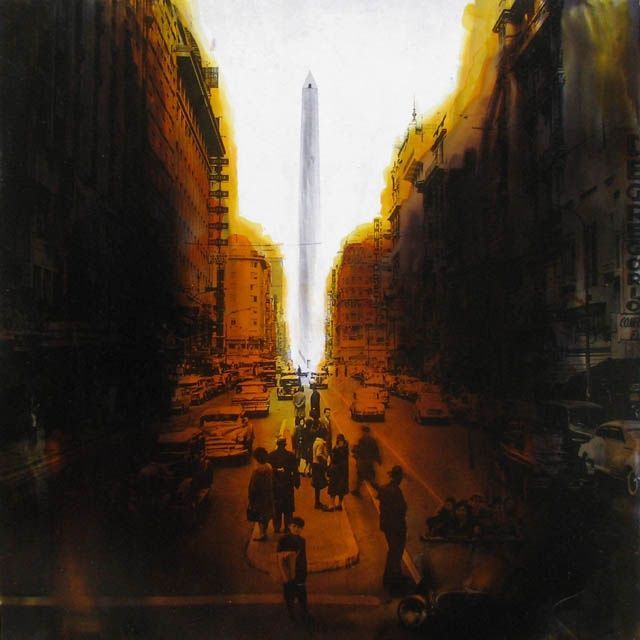 Malerei mit dem Titel "Smog…Avenida Corrie…" von Félix Aberasturi, Original-Kunstwerk