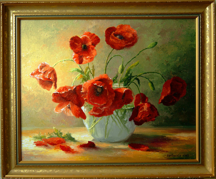 Painting titled "still life" by Jan Bartkevich, Original Artwork
