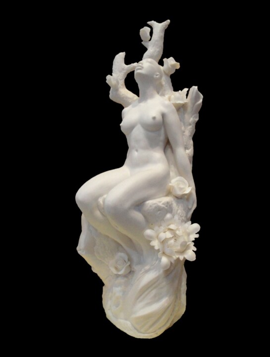 雕塑 标题为“仰望” 由Feng Tu, 原创艺术品, 陶瓷