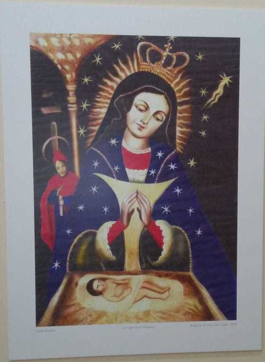 Pittura intitolato "la virgen de la alt…" da Guido Ernesto, Opera d'arte originale, Altro