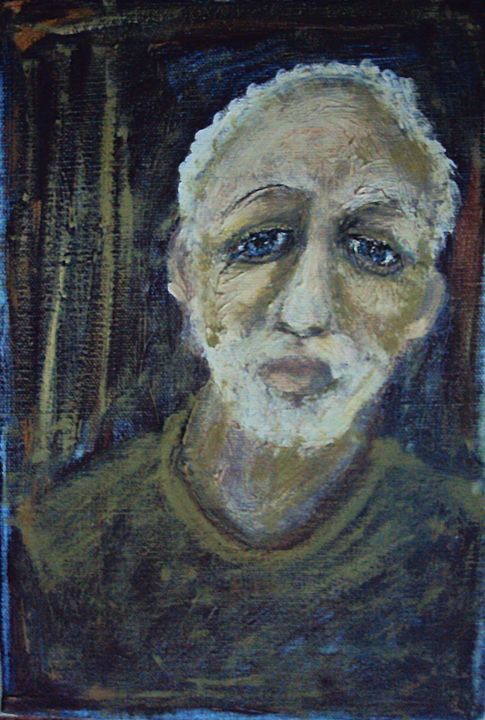 Картина под названием "Старик." - Irina Dubinina, Подлинное произведение искусства, Масло