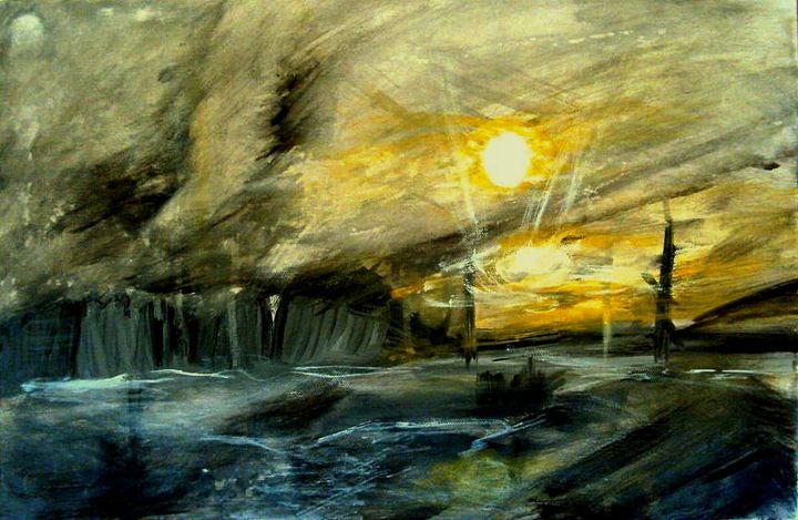 "Закат." başlıklı Tablo Irina Dubinina tarafından, Orijinal sanat, Zamklı boya