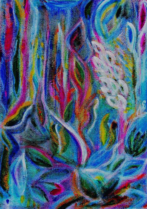 Картина под названием "Цветные сны." - Irina Dubinina, Подлинное произведение искусства, Другой