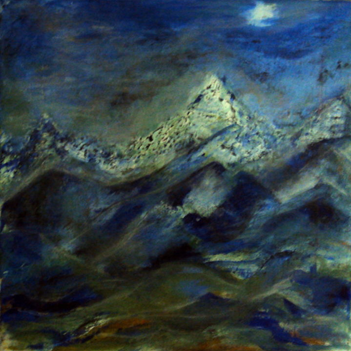 Pittura intitolato "Горы." da Irina Dubinina, Opera d'arte originale, Altro