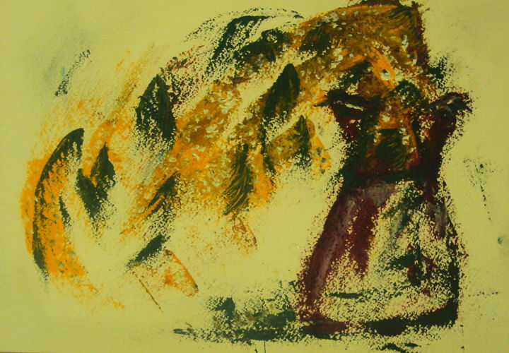 Картина под названием "Мимоза." - Irina Dubinina, Подлинное произведение искусства, Масло