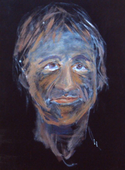 Картина под названием "Мужской портрет." - Irina Dubinina, Подлинное произведение искусства, Масло