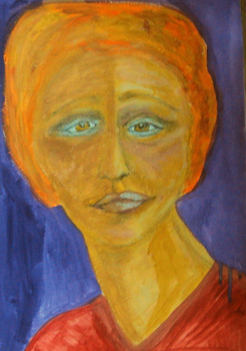 Painting titled "Женский портрет." by Irina Dubinina, Original Artwork, Other