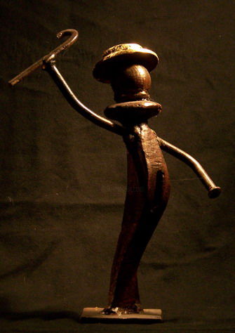Skulptur mit dem Titel "Prosper !!! youp la…" von Thierry Murcia, Original-Kunstwerk, Metalle