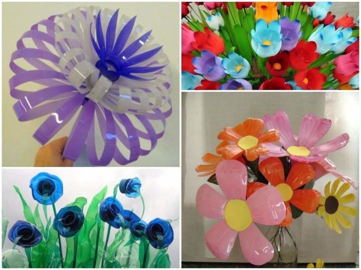 Pintura titulada "flores hecha con bo…" por Eliana Fernanda Ardila Bonilla, Obra de arte original,