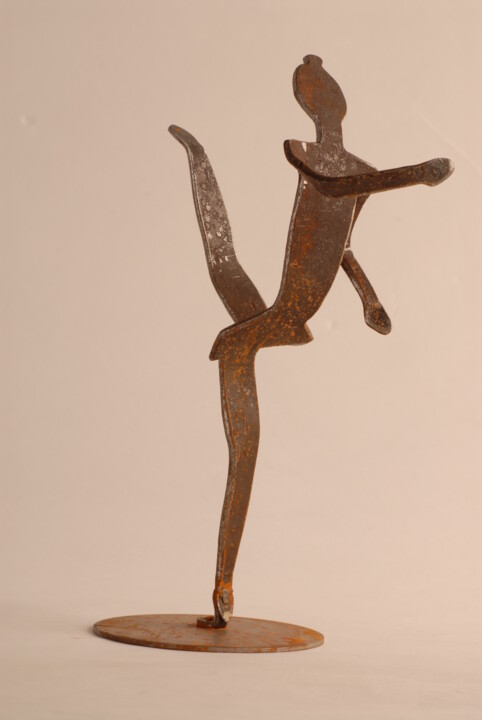 Escultura titulada "bailarinas" por Adrian Fermandois, Obra de arte original, Metales