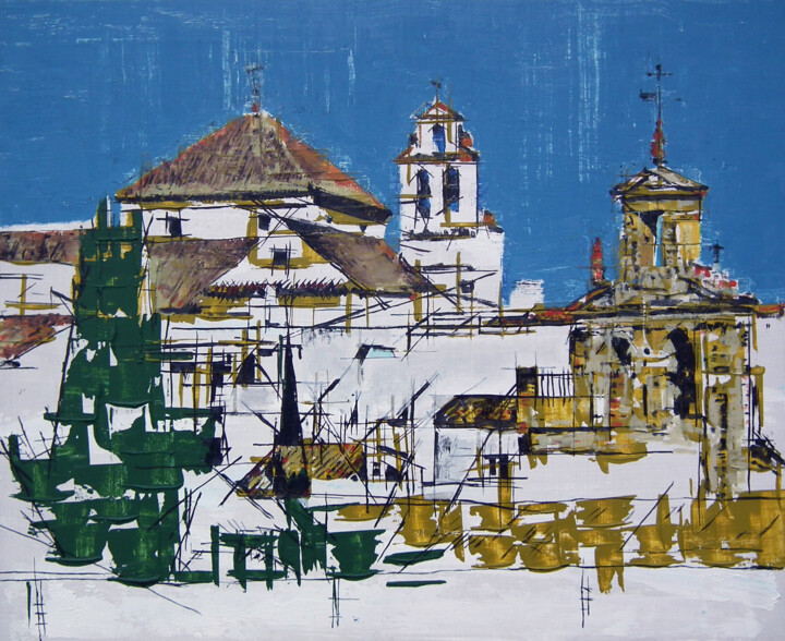 Painting titled "Conventos de Santa…" by Fernando Aguayo, Original Artwork, Acrylic