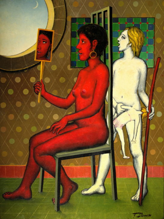 Pintura titulada "Intimidade 26" por Fernando Barreto, Obra de arte original, Oleo