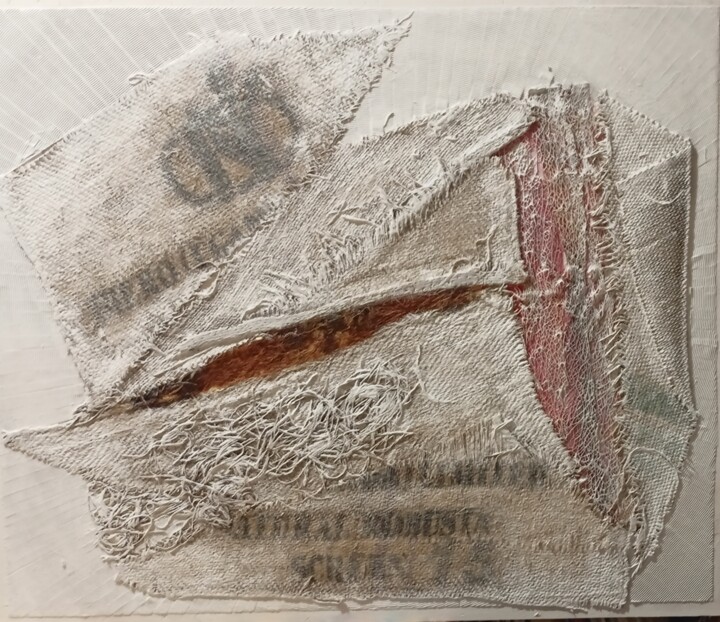 Ζωγραφική με τίτλο "Lacerazioni 5" από Fernando Falconi, Αυθεντικά έργα τέχνης, Ακρυλικό Τοποθετήθηκε στο Άλλος άκαμπτος πίν…