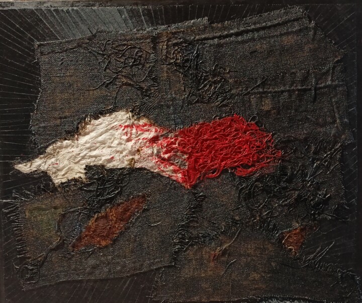 Painting titled "lacarazioni Bianco…" by Fernando Falconi, Original Artwork, Acrylic Mounted on Other rigid panel