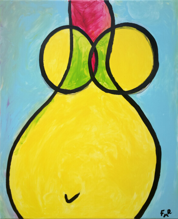 Painting titled "163-madre-embarazad…" by Fernando Moreno Ruiz, Original Artwork