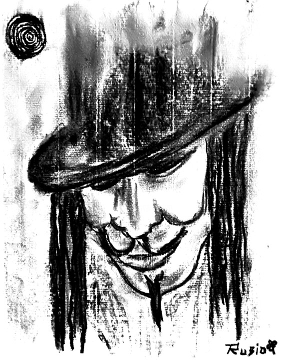 Disegno intitolato "Vendetta" da Fernando Rubio, Opera d'arte originale, Carbone