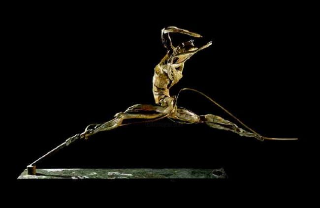 Escultura titulada "Ciervo" por Fernando Turu, Obra de arte original, Metales