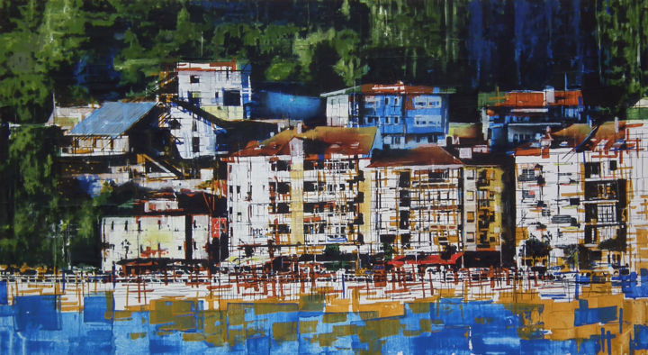 Pintura titulada "Ribadesella" por Fernando Aguayo, Obra de arte original, Acrílico