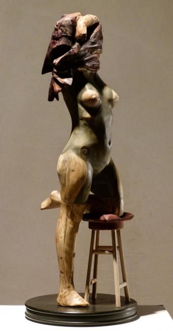 Escultura titulada "Desnudándose" por Fernando Rosas, Obra de arte original