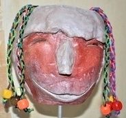 Sculpture intitulée "série des masques…" par Ferplat, Œuvre d'art originale